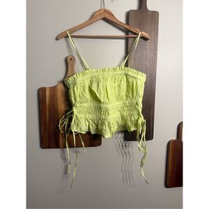 Free People Light Green Oversized Gabby Sleeveless Tube Cropped Tank Top Size XS